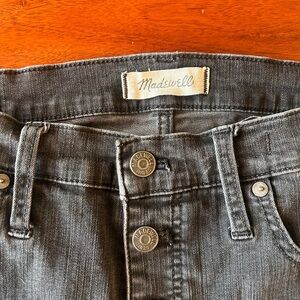 Madewell Black high-rise skinny jeans with button fly